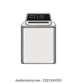 appliance washing machine cartoon. wash washer, clean household appliance washing machine sign. isolated symbol vector illustration