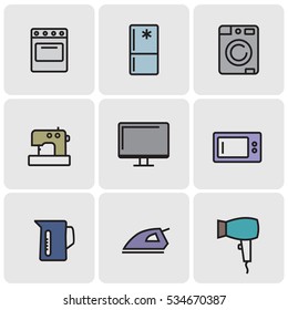 Appliances colored icons