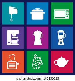 Appliances design over blue background, vector illustration