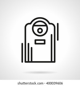 Appliances and devices for home climate. Air purification. Ionizer. Single line vector icon
