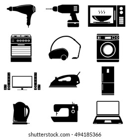 Appliances for the home set, vector illustration.