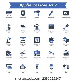 Appliances Icon Set 2, Vector Graphics