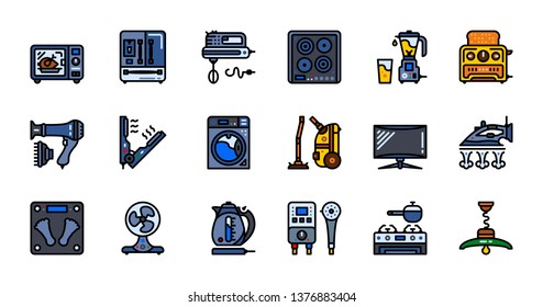 appliances icon set