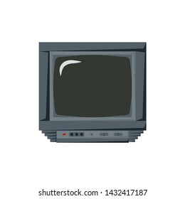 appliances, old TV 90s in flat style, vector