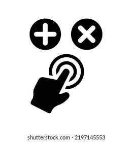 Anwendbar, zutreffend, apt-Symbol. Schwarze Vektorgrafiken.