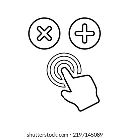 Anwendbar, zutreffend, apt-Rahmensymbol. Line Art Vektor.