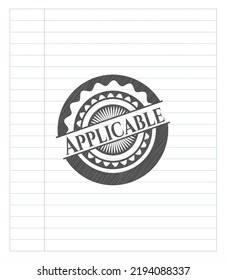 Applicable drawn in pencil. Vector Illustration. Detailed. 