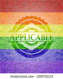 Applicable lgbt colors emblem 