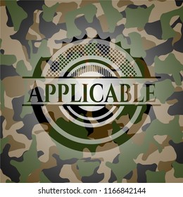 Applicable on camo texture