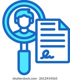 Applicant Icon Blue Color Vector Illustration