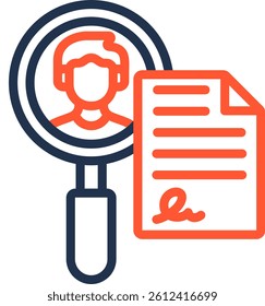 Applicant Icon Color Line Vector Illustration