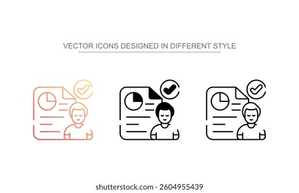 Applicant icon design with white background stock illustration