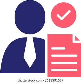 Applicant Icon Fill Vector Illustration