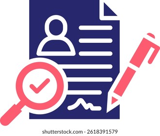 Applicant Icon Fill Vector Illustration