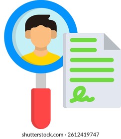 Applicant Icon Flat Vector Illustration