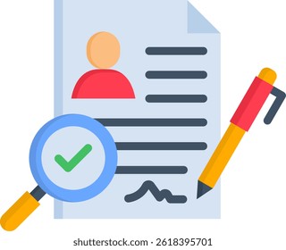 Applicant Icon Flat Vector Illustration