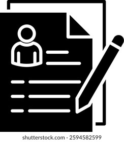 Applicant Icon Glyph Vector Illustration