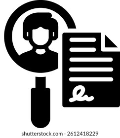 Applicant Icon Glyph Vector Illustration