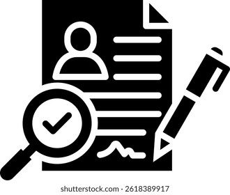 Applicant Icon Glyph Vector Illustration