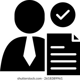 Applicant Icon Glyph Vector Illustration