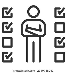 applicant icon  line vector design elements pictograms wed logo and infographics 
