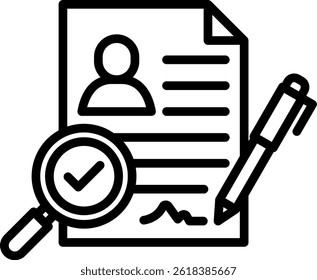 Applicant Icon Line Vector Illustration