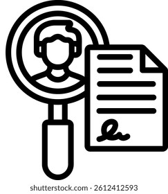 Applicant Icon Outline Vector Illustration