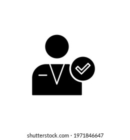 applicant icon vector illustration. applicant icon glyph style design. isolated on white background