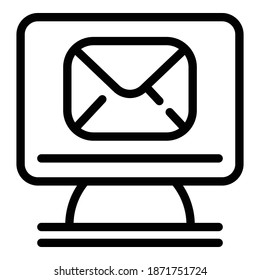 Icono de la letra del solicitante. Icono del vector de la letra del solicitante de esquema para el diseño web aislado en fondo blanco