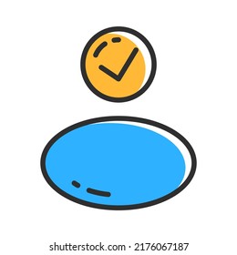 Applicant line icon. Logo in color. Vector illustration concept.