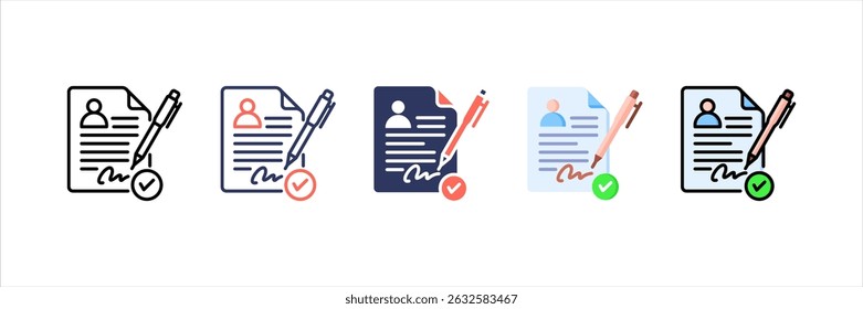 Applicant Multi Style Icon Set