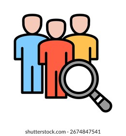 Applicant outline color icon vector illustration