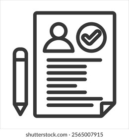 Applicant Outline Icon Vector Illustration