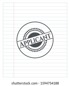 Applicant with pencil strokes. Vector Illustration. Detailed.