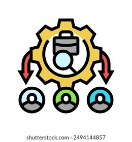 applicant tracking system ats color icon vector. applicant tracking system ats sign. isolated symbol illustration