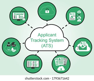 Applicant Tracking System (ATS) icons - Vector