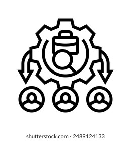 applicant tracking system ats line icon vector. applicant tracking system ats sign. isolated contour symbol black illustration