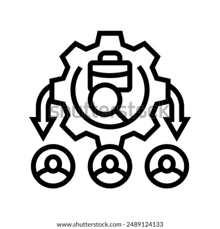 applicant tracking system ats line icon vector. applicant tracking system ats sign. isolated contour symbol black illustration
