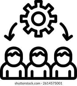 Applicant Tracking System Line Vector Icon Design