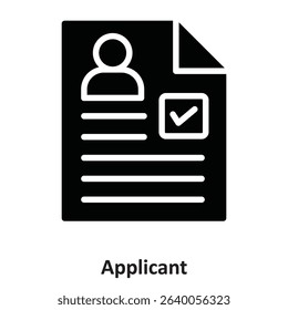 Applicant Vector Icon which can easily modify or edit

