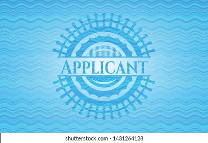 Applicant water emblem. Vector Illustration. Detailed.