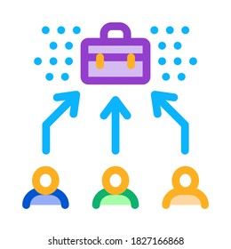applicants for one job icon vector. applicants for one job sign. isolated contour symbol illustration