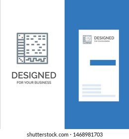  Application, Audio, Computer Grey Logo Design and Business Card Template. Vector Icon Template background