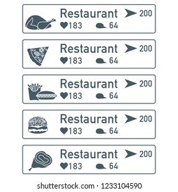Application of augmented reality: AR for navigation in city or shopping center. Choosing a  restaurant by location, comments and likes.