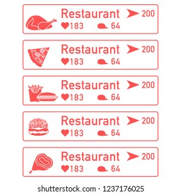 Application of augmented reality: AR for navigation in city or shopping center. Choosing a  restaurant by location, comments and likes.