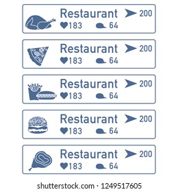 Application of augmented reality: AR for navigation in city or shopping center. Choosing a  restaurant by location, comments and likes.