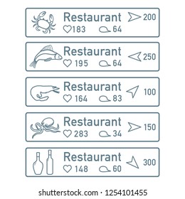 Application of augmented reality: AR for navigation in city or shopping center. Choosing fish restaurant by location, comments and likes.