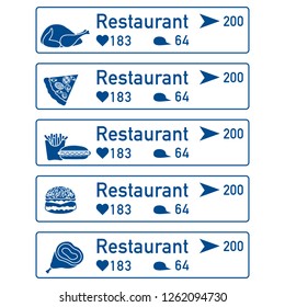 Application of augmented reality: AR for navigation in city or shopping center. Choosing a  restaurant by location, comments and likes.