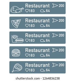 Application of augmented reality: AR for navigation in city or shopping center. Choosing a  restaurant by location, comments and likes.