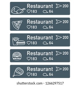 Application of augmented reality: AR for navigation in city or shopping center. Choosing a  restaurant by location, comments and likes.